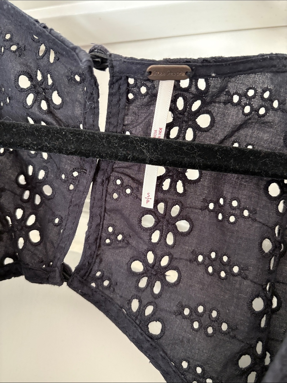 Free People Women’s Black Eyelet Maxi Dress - Picture 2 of 4